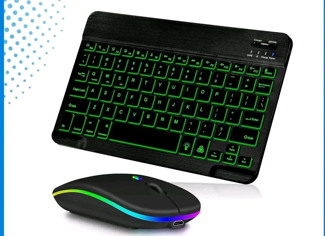 Wireless rechargeable keyboard and mouse